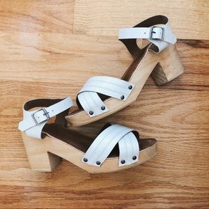 UO White Clog Sandals